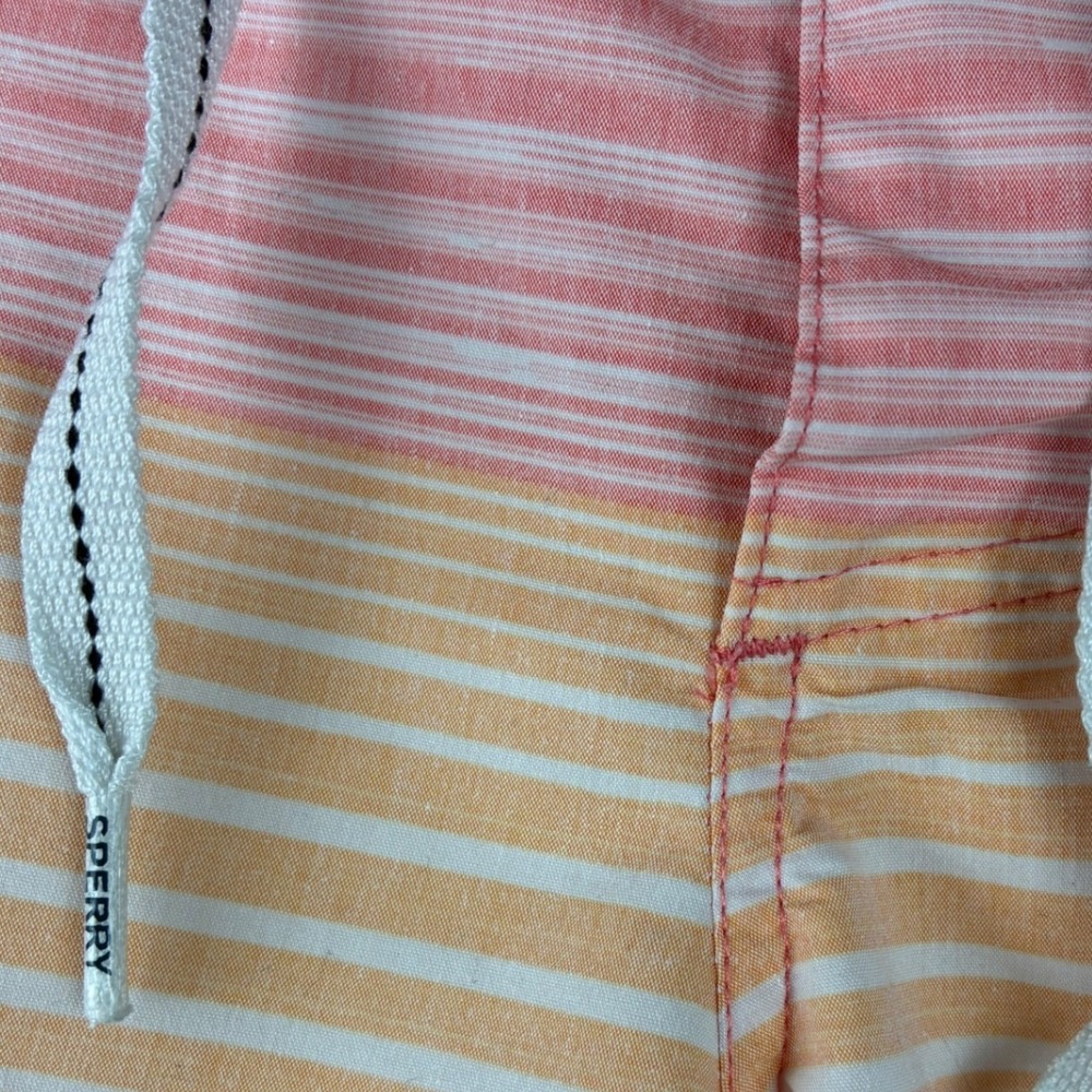 Sperry Men's Size 34 Pink Striped Board Shorts Swim Trunks 8" Inseam - Picture 3 of 10